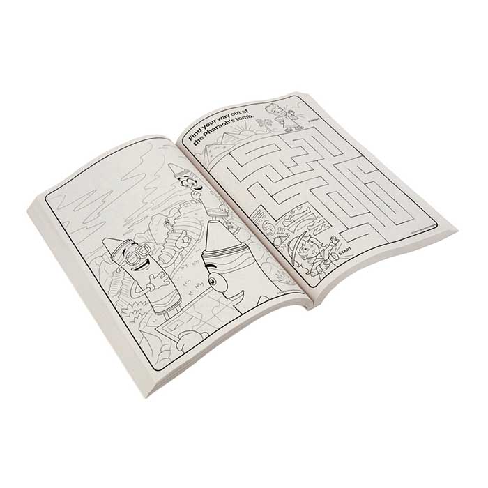 World's Favorite Color Coloring Book, 288 pages, open to select pages.