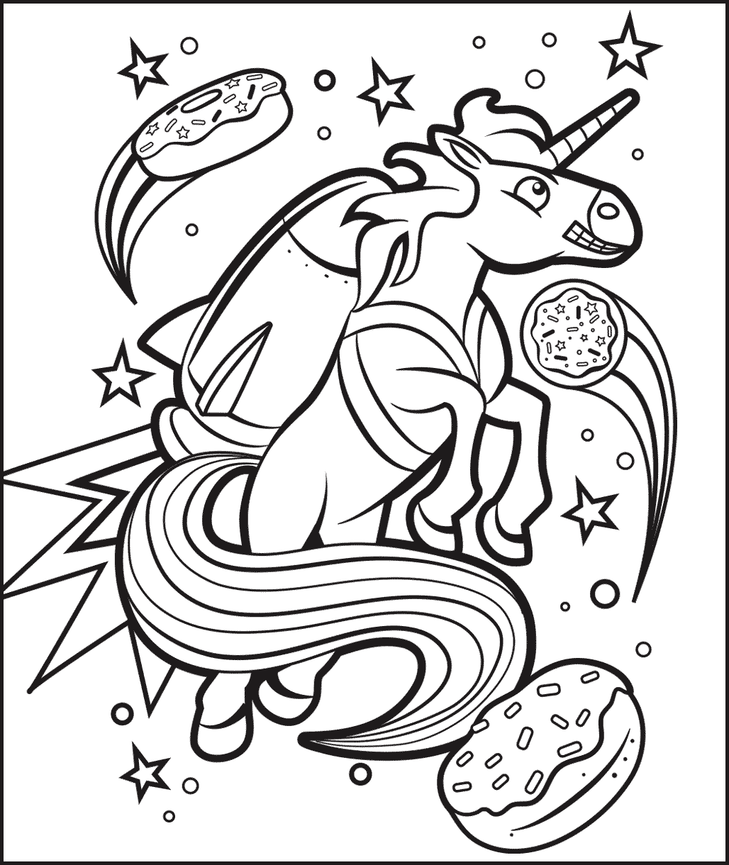Uni-Criaturas Unicornio en el espacio