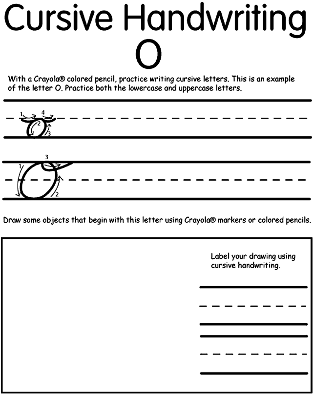Writing Cursive O