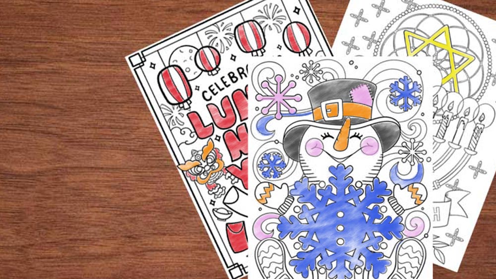Winter coloring pages