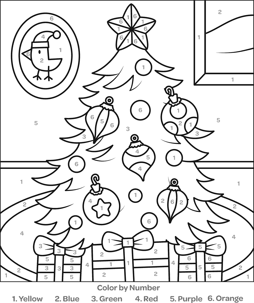 Christmas Tree Color By Number