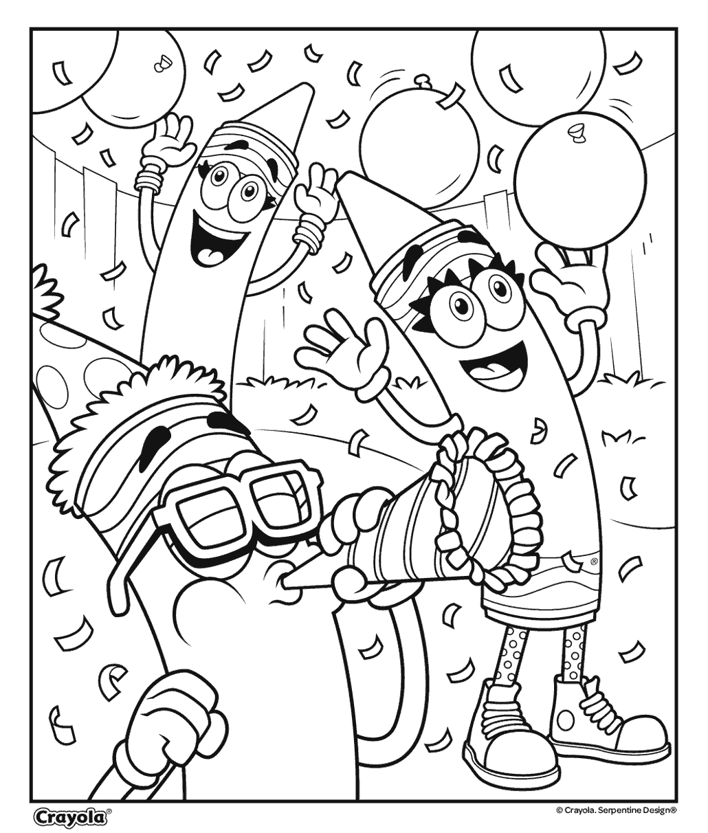 64 Count Crayon Birthday Confetti