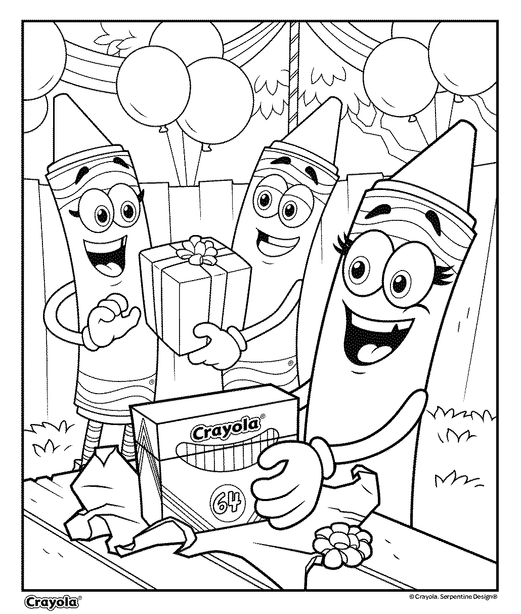 64 Count Crayon Birthday Present