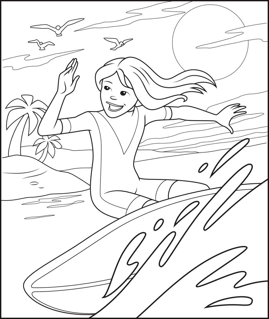 Chica surfista