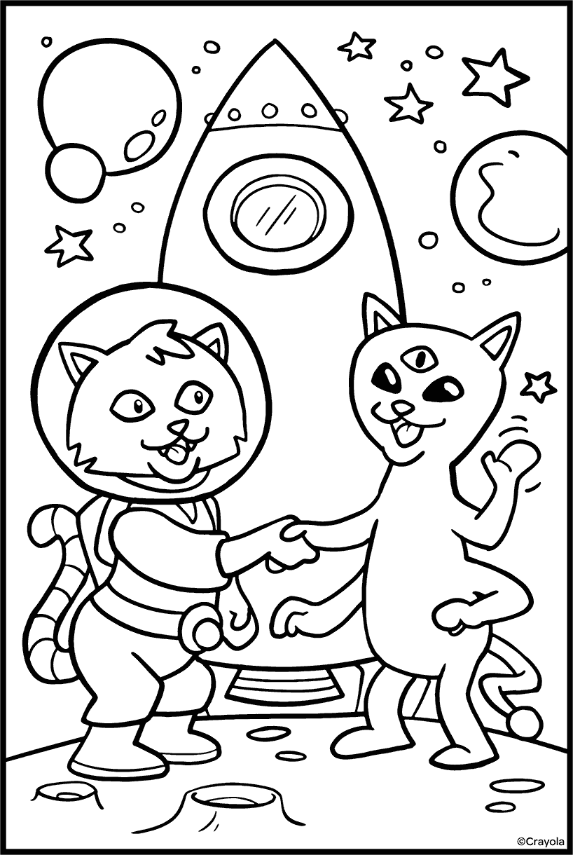 Cosmic Cats Alien Hello