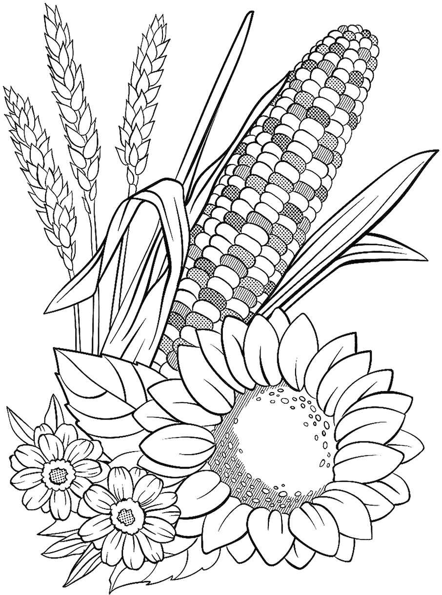 Maíz y flores