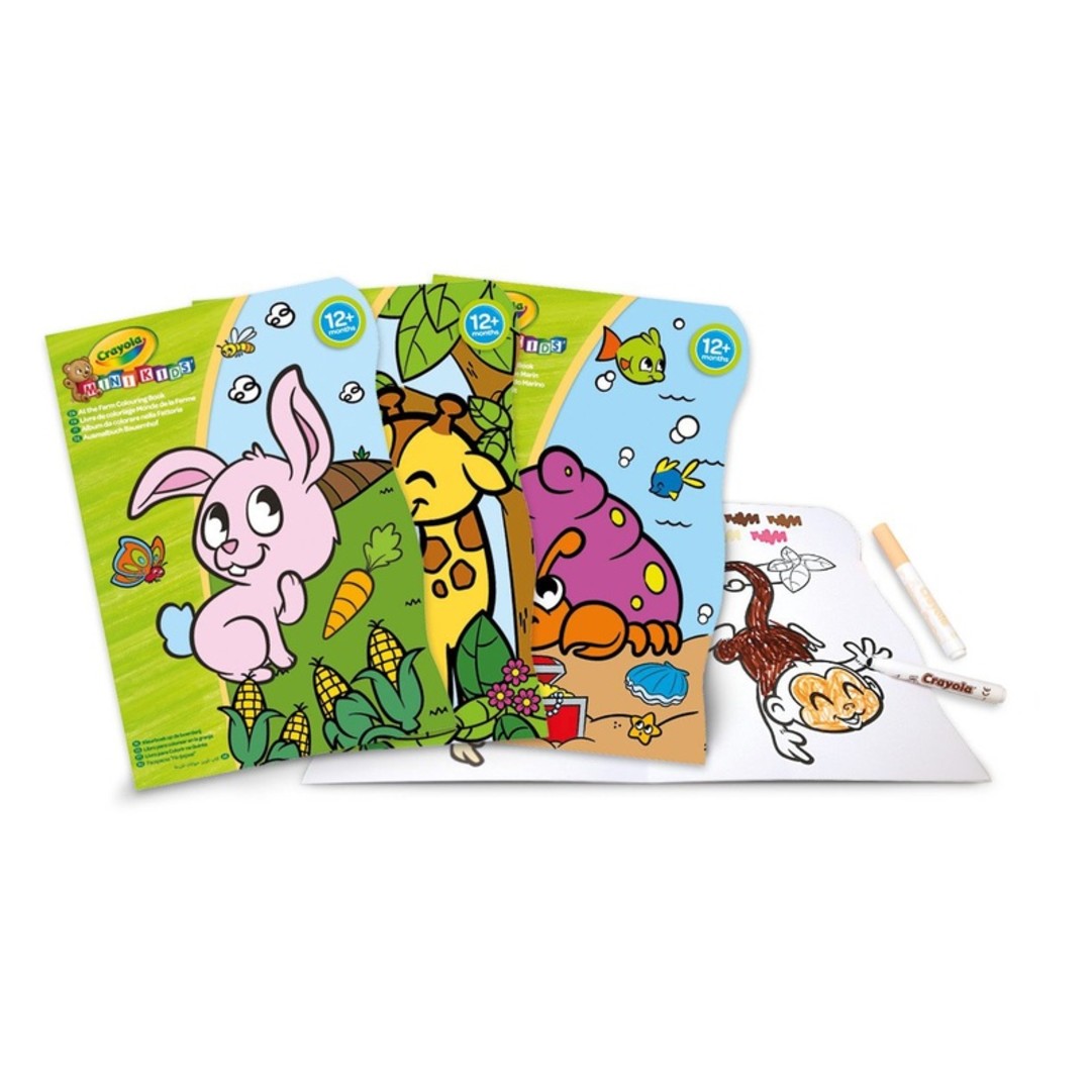 Mini Kids - Album da colorare sagomati 3 animaletti confezione con contenuto