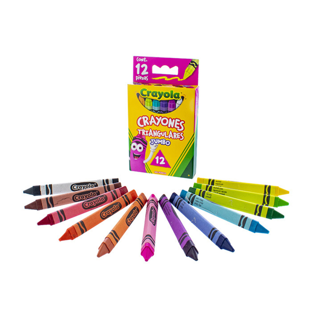 12 Crayones Triangulares  Embalaje con contenido