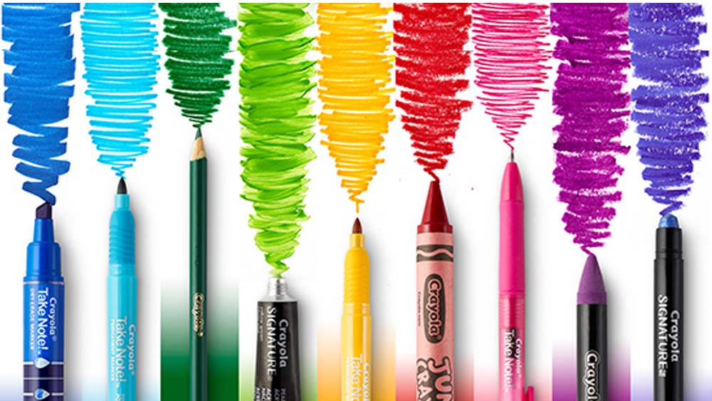 Colorful marker and paint banner