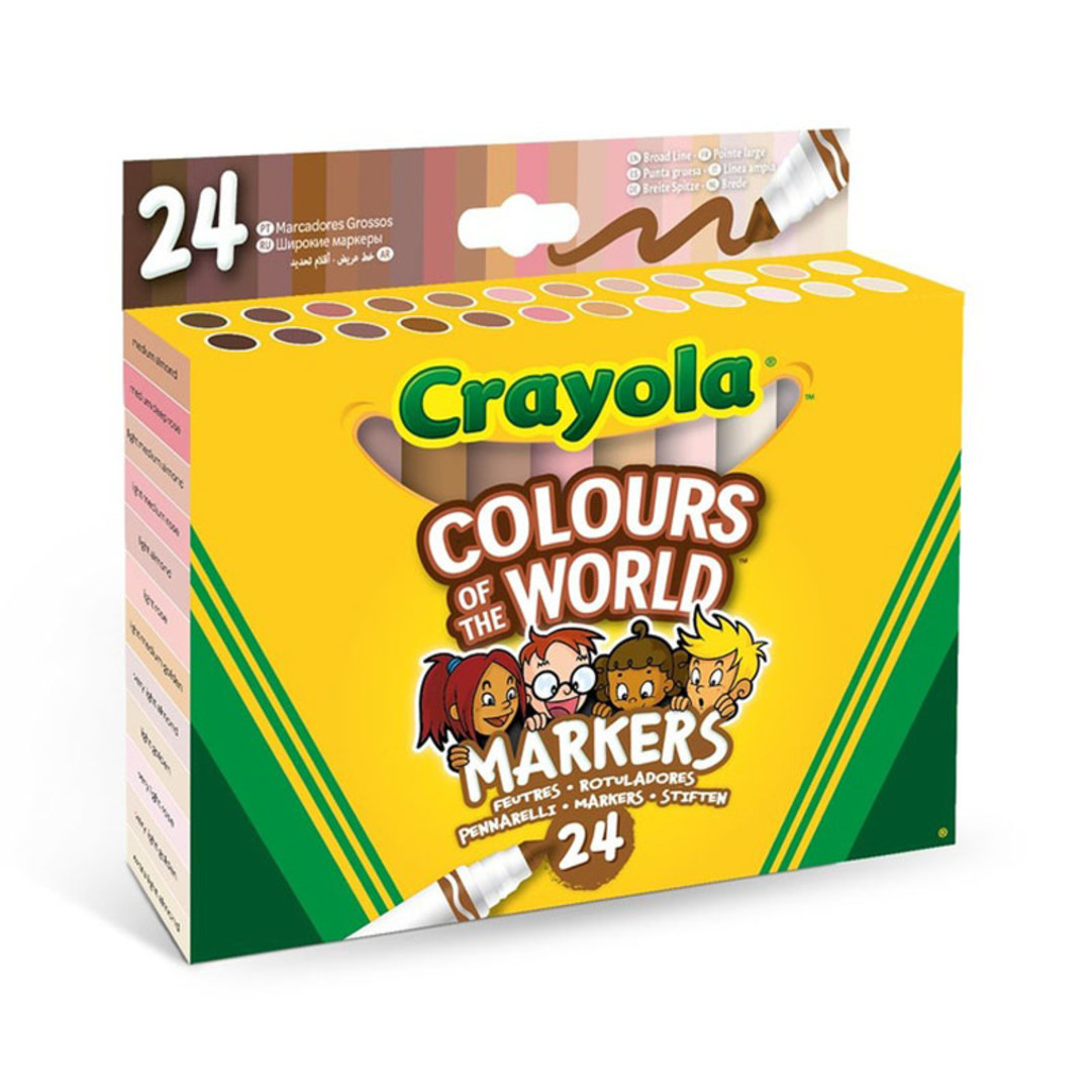 Colours of the World - 24 Pennarelli Maxi Punta LavabiliFront view