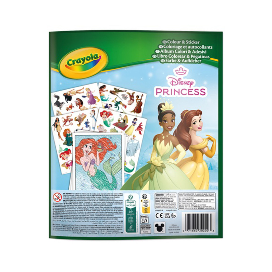 Album Colour & sticker - Disney PrincipesseBack view