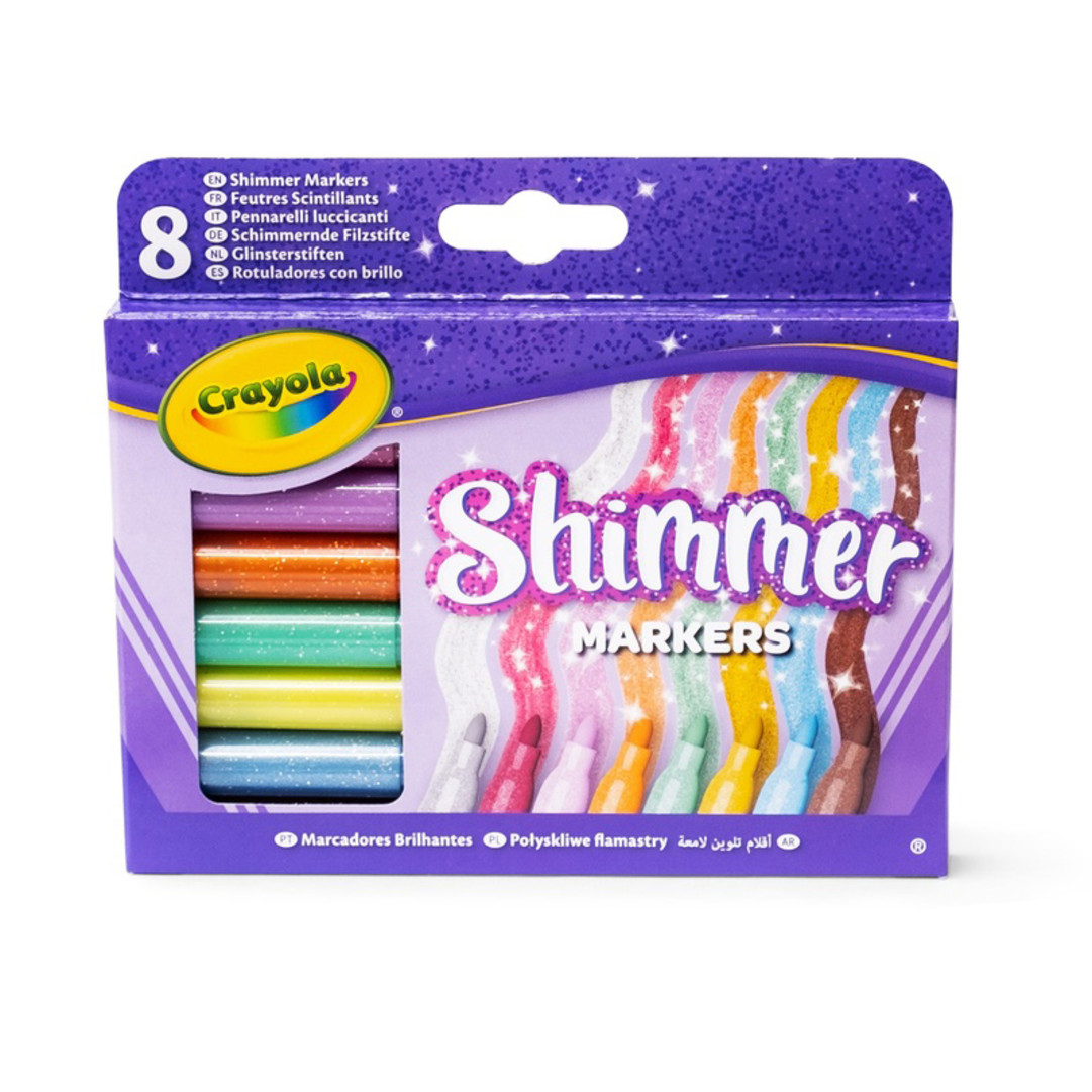 Metallic Markers, Pack of 6 front view.
