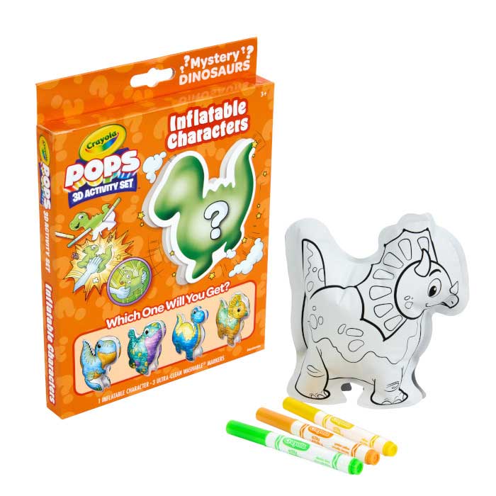POPs 3D Activity Set, Dinosaurs packaging and contents.