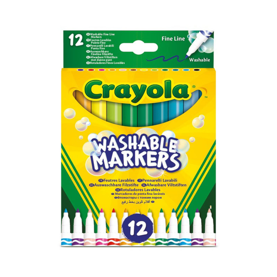 12 Pennarelli Punta Fine Super LavabiliFront view