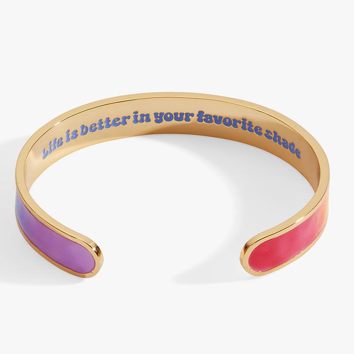 Crayola Rainbow Gradient Cuff with hidden message.