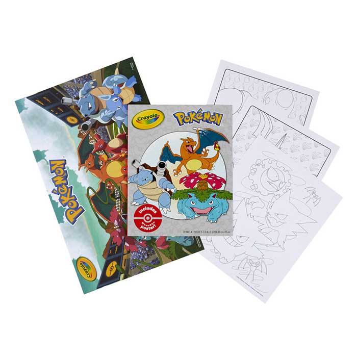 Pokémon Coloring Pages, 28 pages packaging and contents.