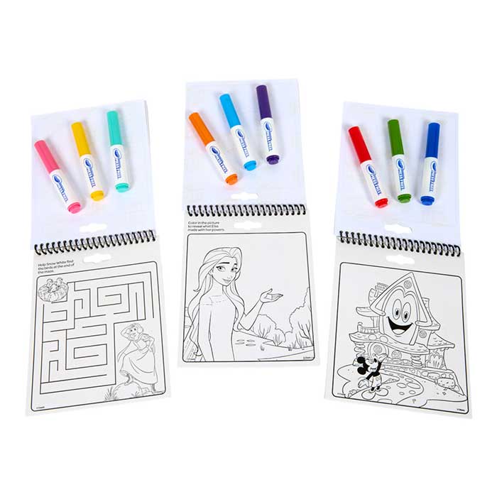 Color Wonder Mess Free Disney Activity Pads, 3 Count. contents. open books.