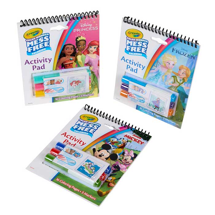 Color Wonder Mess Free Disney Activity Pads, 3 Count. contents.