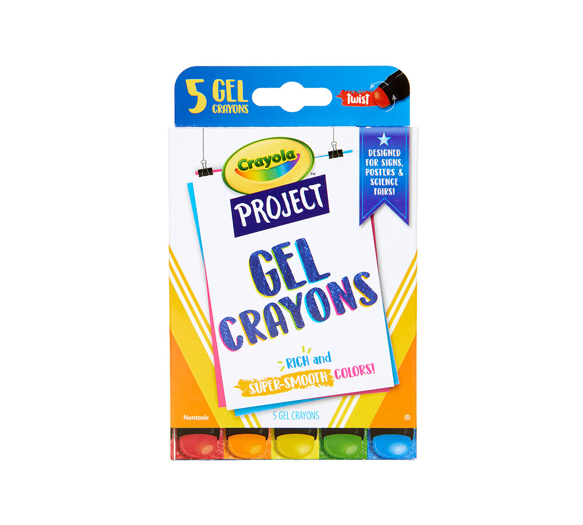 Crayola Project Gel Crayons  5 Count Front View