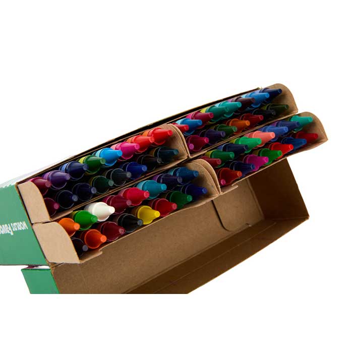 World's Favorite Colors, 64 count Crayons contents inside box.