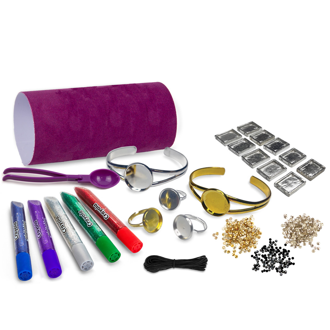 Crayola® Creations® - Faux Crystal Jewelry Kit Contents.