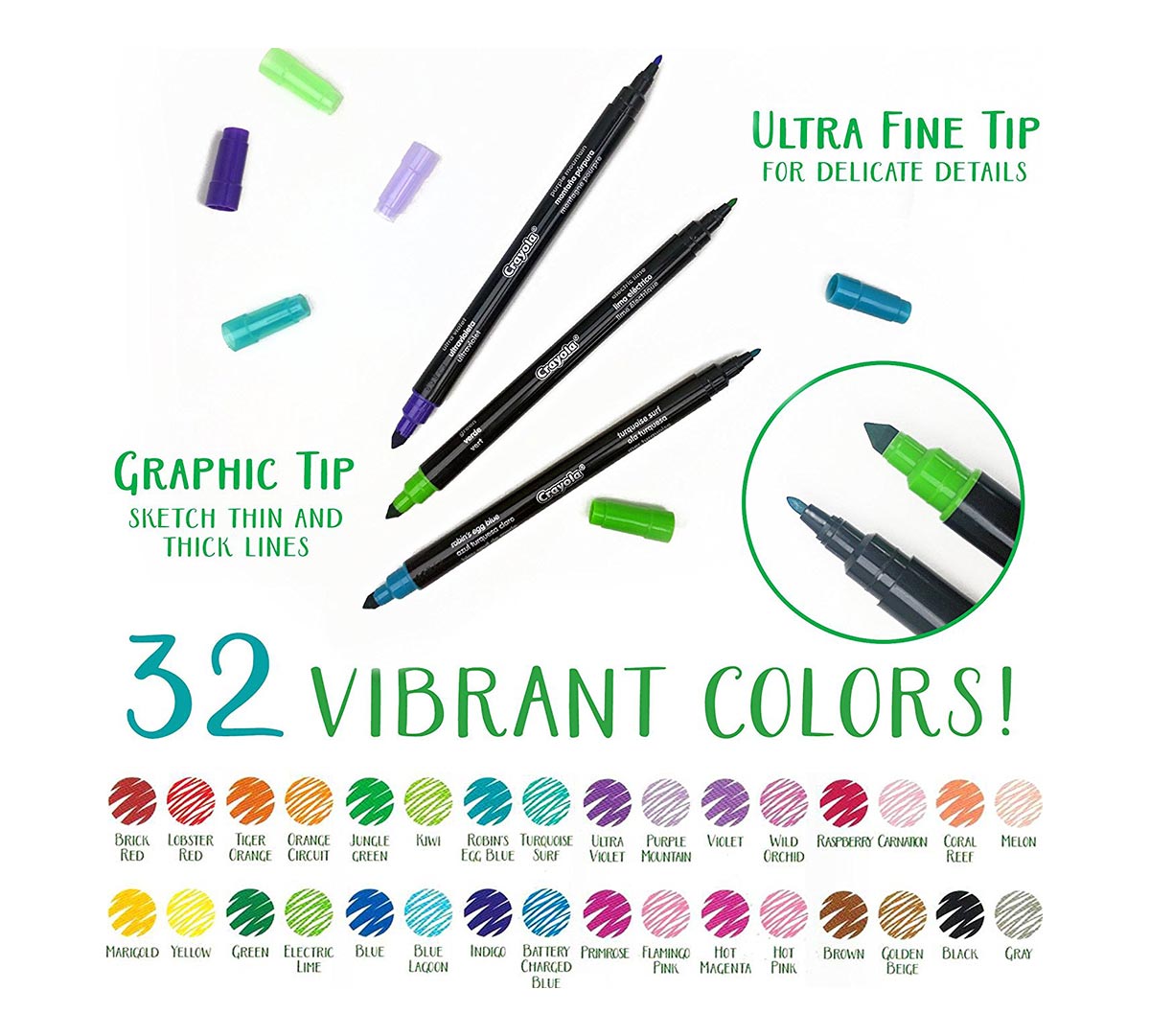 Signature Series Sketch and Detail DualTip Markers shades