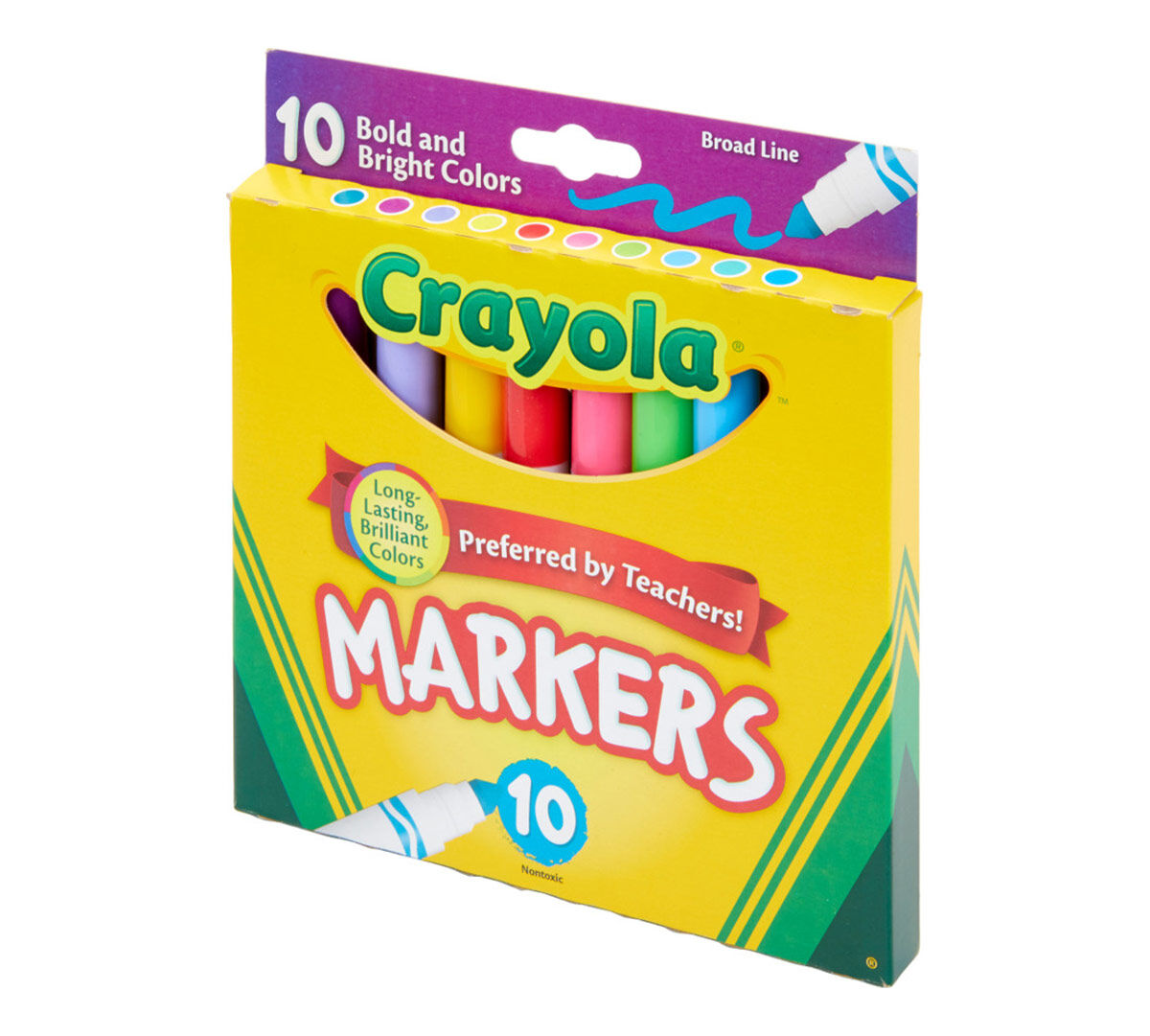 Ultra-clean markers, broad line, bold, 10 count. right side view.