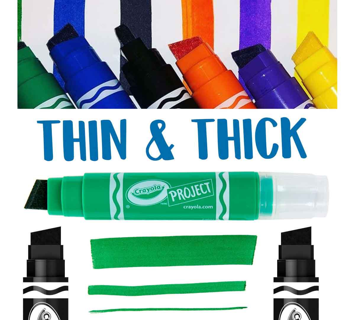 XL Poster Markers ,Classic Colors, 4 Count. thin and thick.