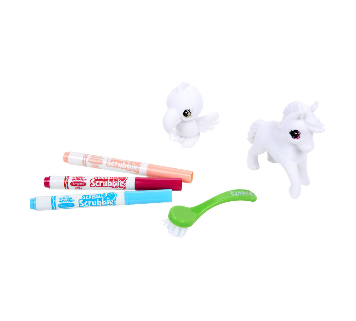 Scribble Scrubbie Safari Animals, Bird & Zebra, 2 count.  contents.