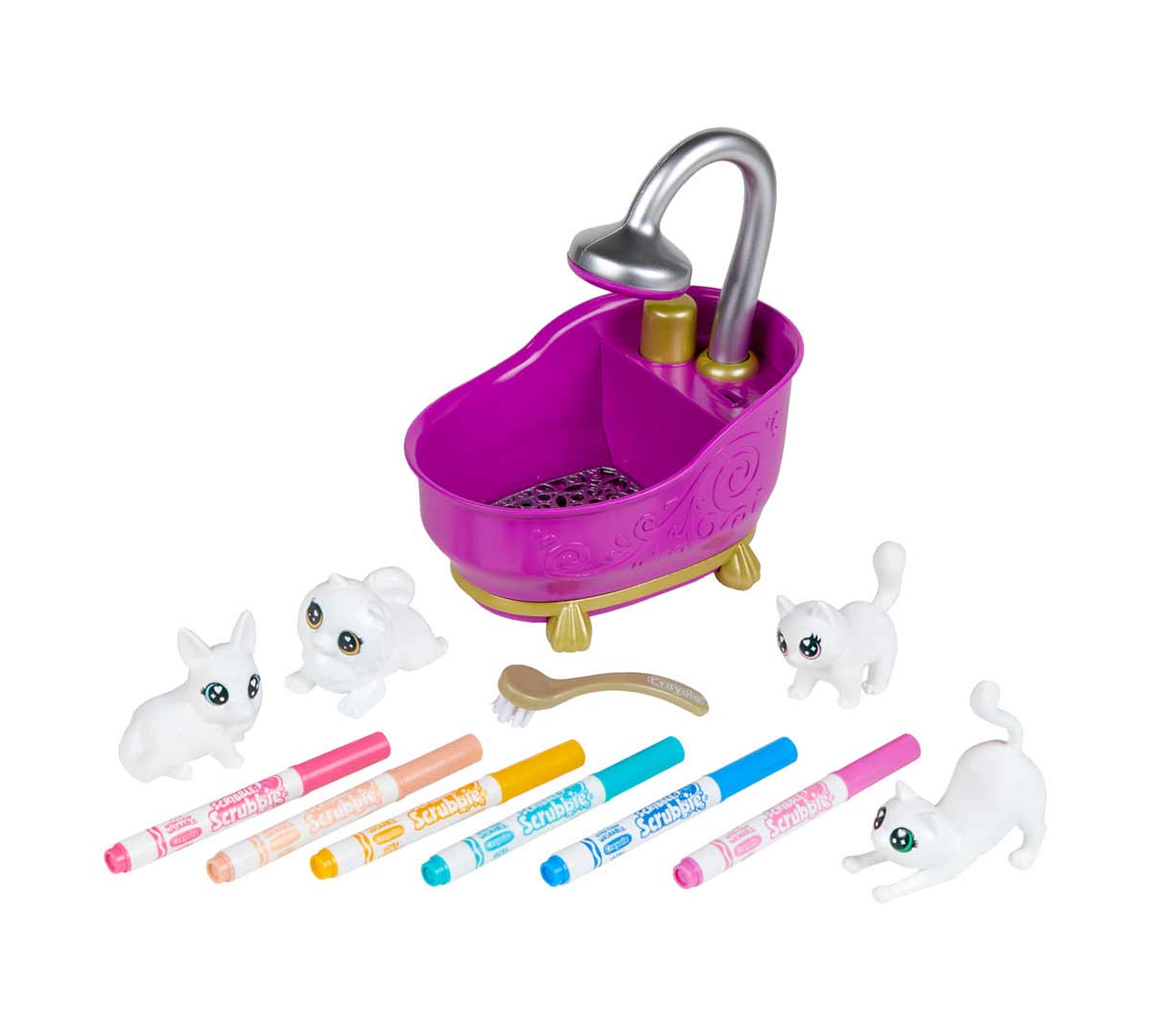 Scribble Scrubbie Pets Purple Tub Playset Out of Package