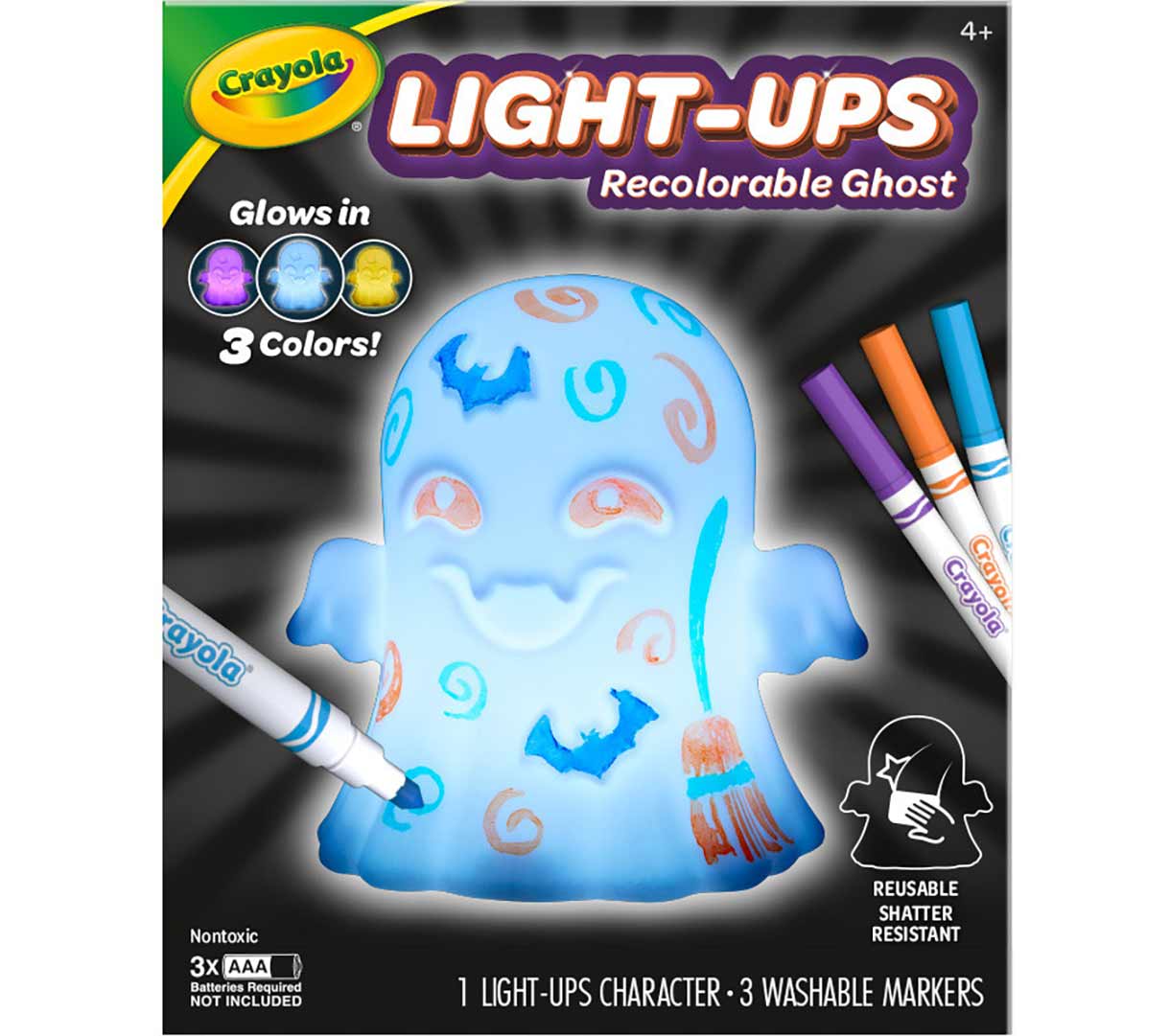 Light-Ups Recolorable Ghost. front view.