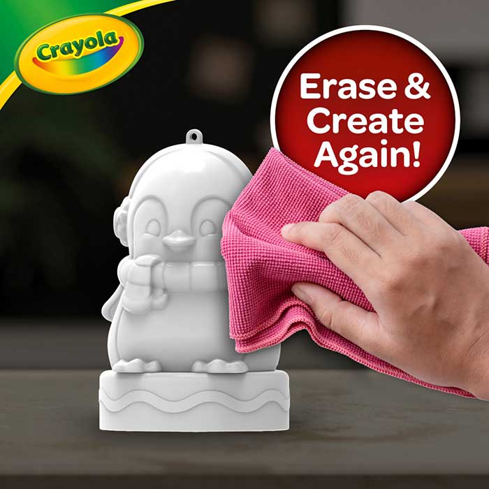 Mini Light-Ups, Penguin. Erase and create again. Towel not included.