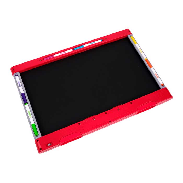 Ultimate Light Board, ColorVibe Red. Marker storage.